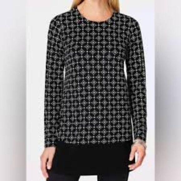 J Jill Wearever Collection Long Sleeve Tunic Top Size L - Picture 10 of 10